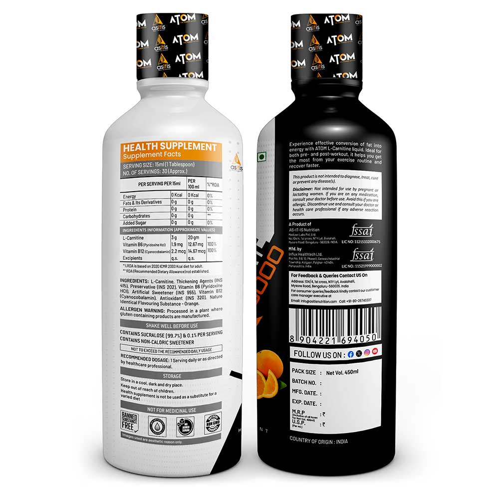 AS-IT-IS Nutrition ATOM L-Carnitine Liquid