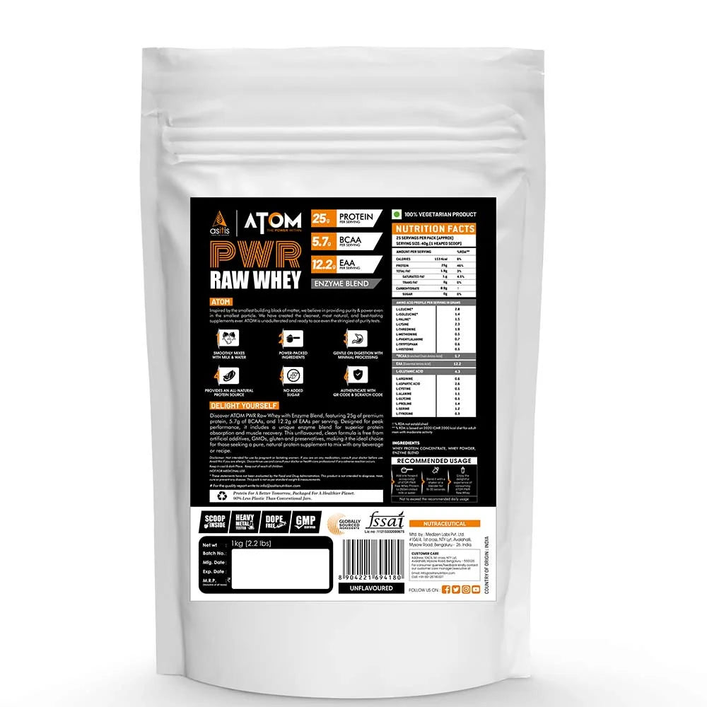 AS-IT-IS Nutrition ATOM PWR Raw Whey Protein