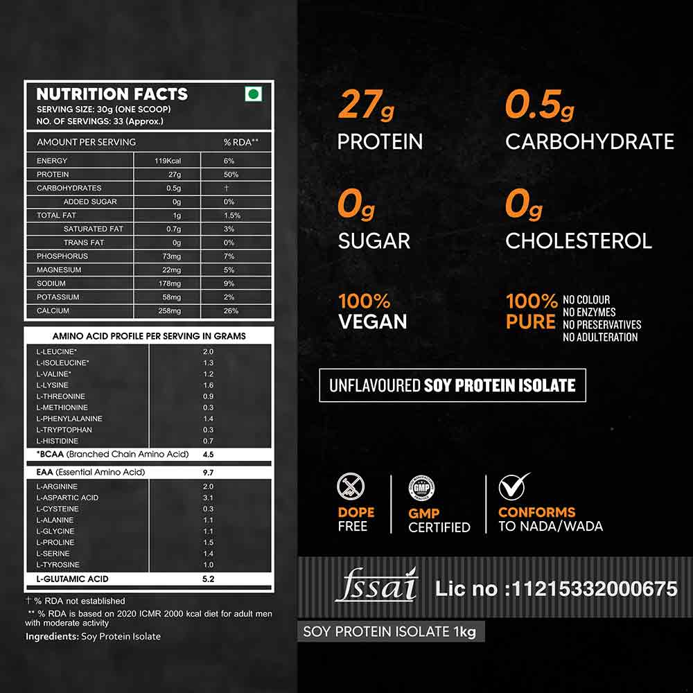AS-IT-IS Nutrition Soy Protein Isolate