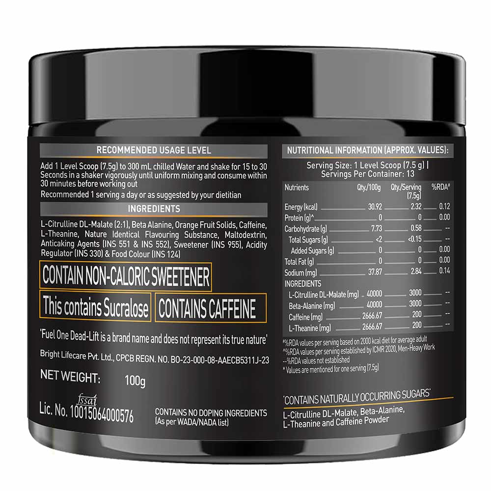 Fuel One Dead-Lift Pre Workout
