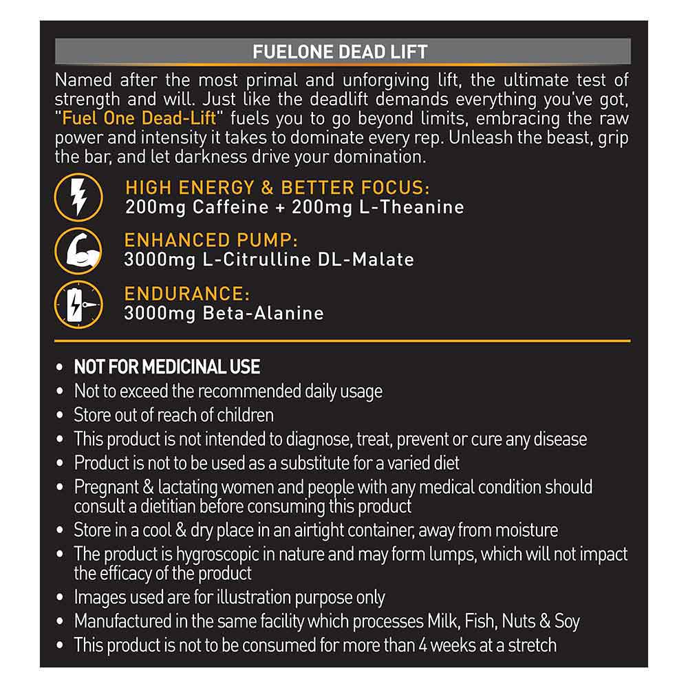 Fuel One Dead-Lift Pre Workout