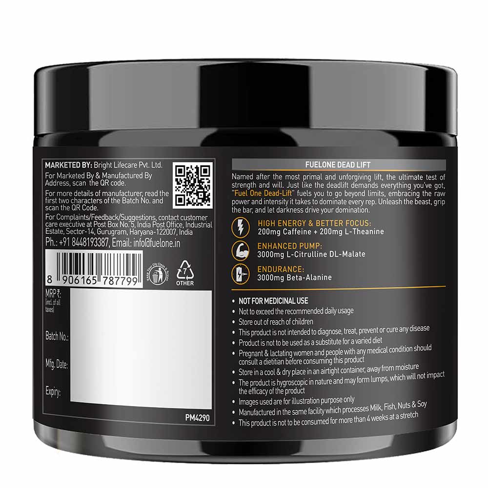 Fuel One Dead-Lift Pre Workout