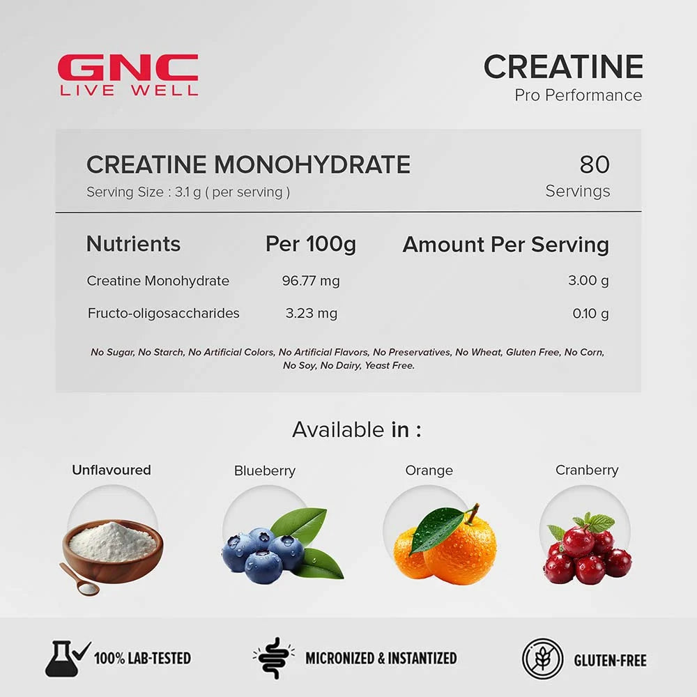 GNC Pro Performance Pure Micronized Creatine Monohydrate