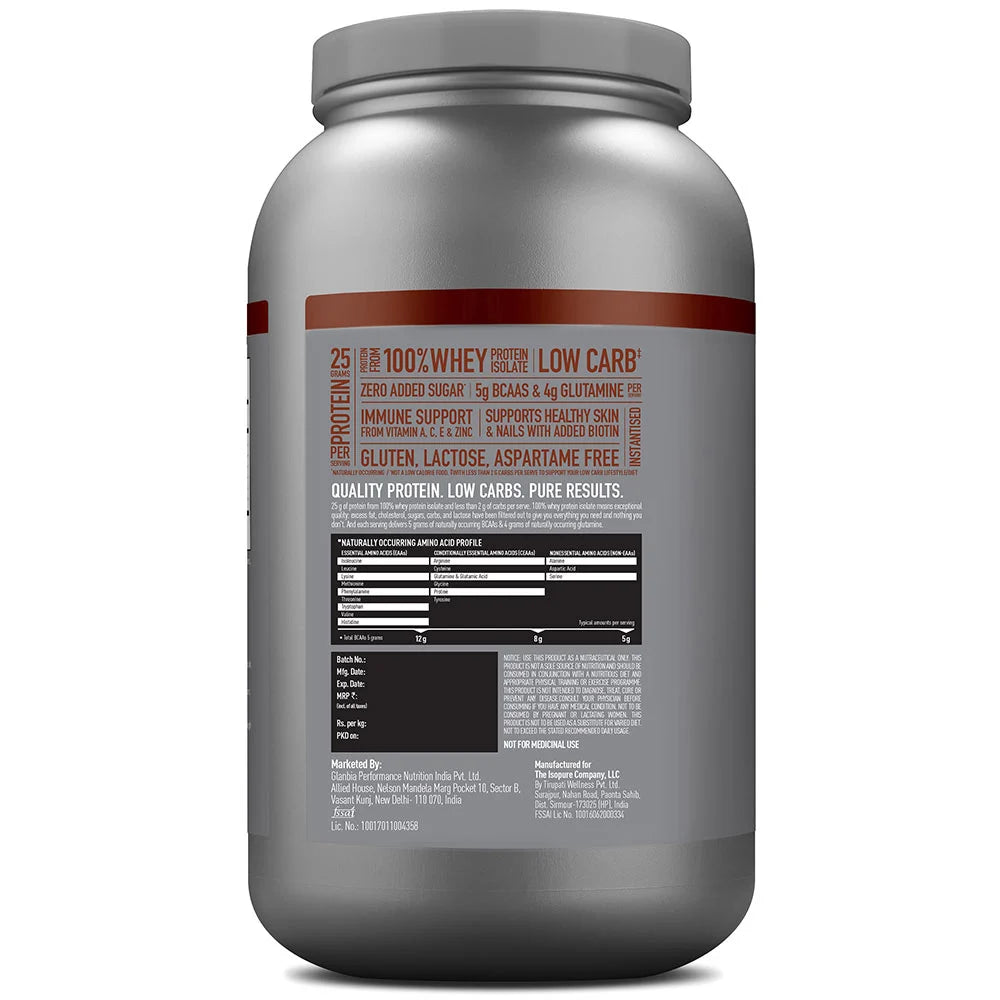 Isopure 100% Whey Protein Isolate
