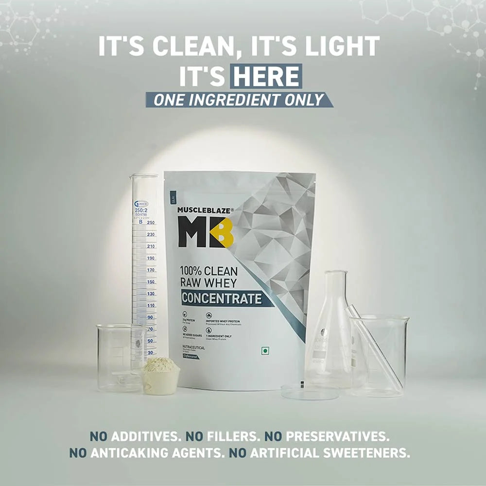 MuscleBlaze 100% Clean Raw Whey Concentrate
