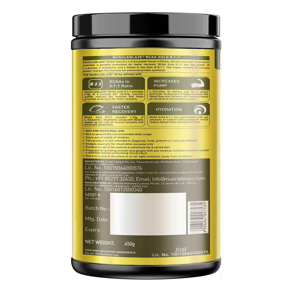 MuscleBlaze BCAA Gold 8:1:1