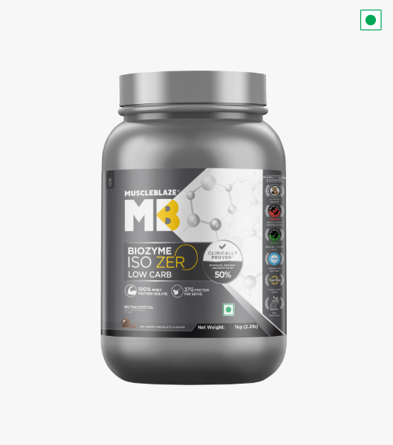 MuscleBlaze Biozyme Iso-Zero Low Carb Whey Protein