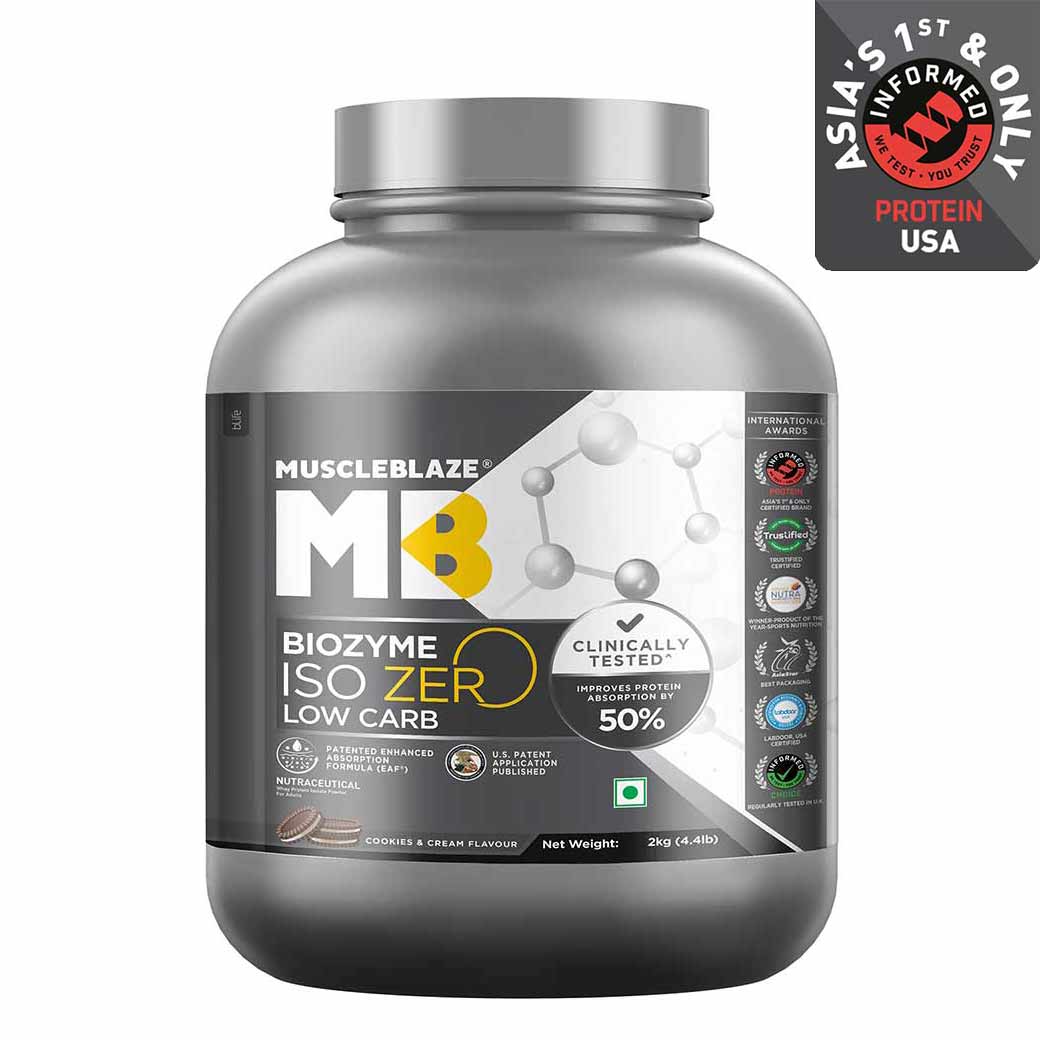 MuscleBlaze Biozyme Iso-Zero Low Carb Whey Protein
