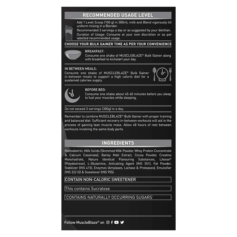 MuscleBlaze Bulk Gainer with Creatine
