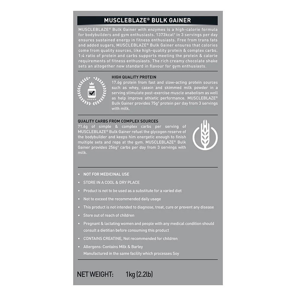 MuscleBlaze Bulk Gainer with Creatine
