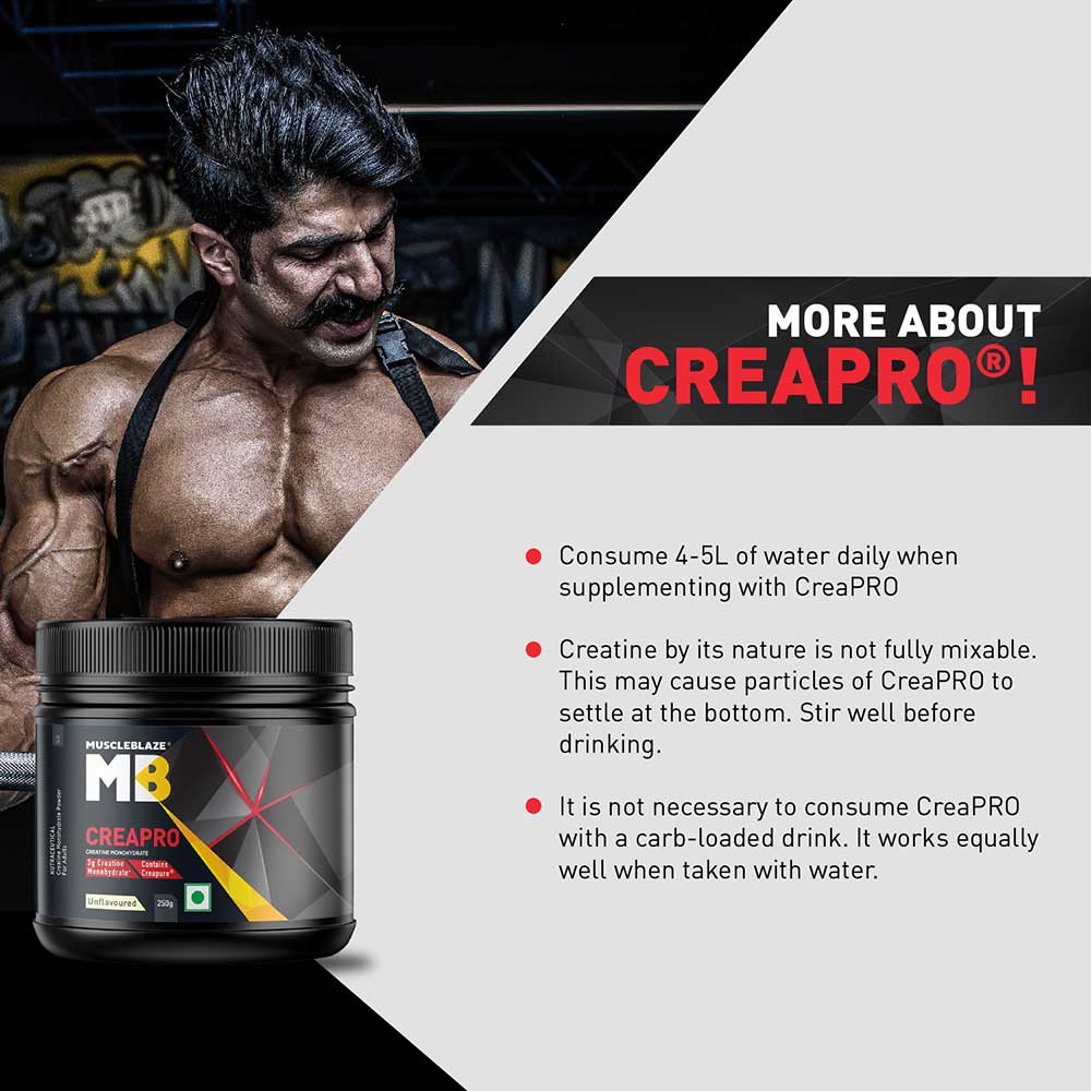 MuscleBlaze CreaPRO Creatine with Creapure® Powder from Germany