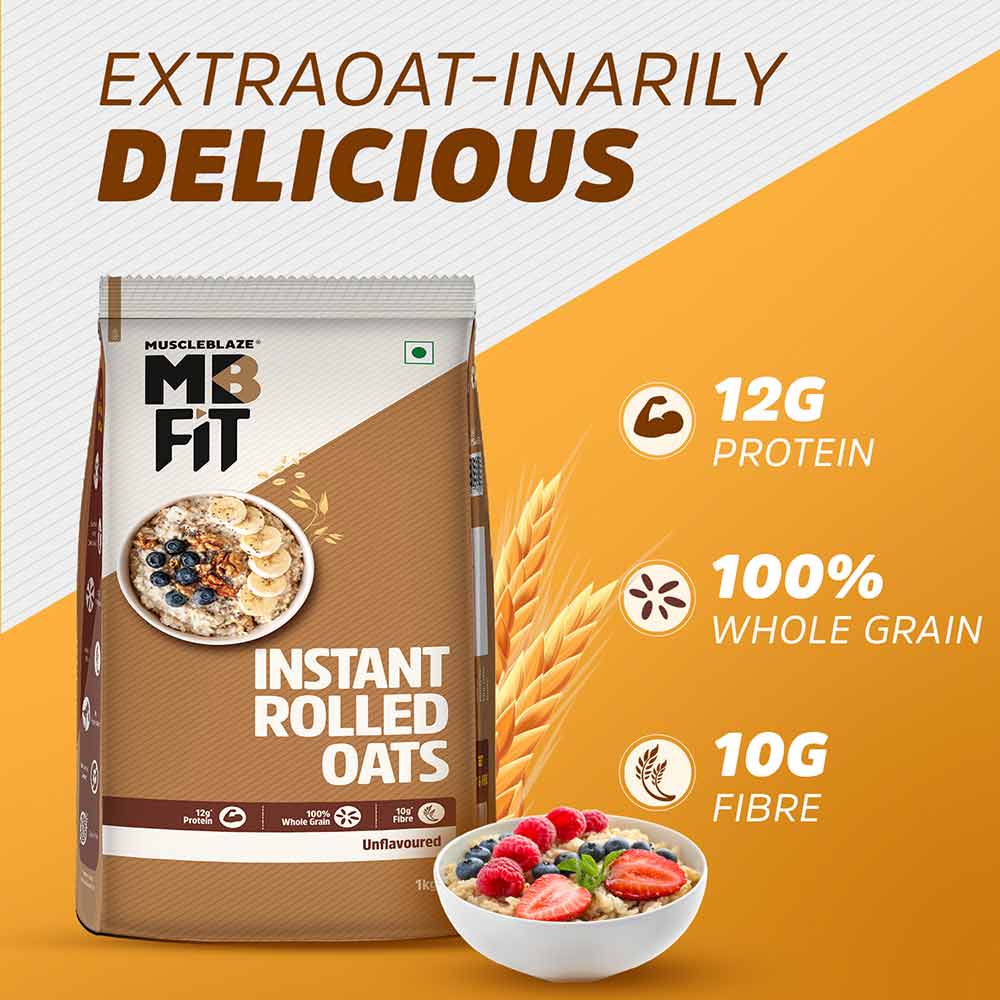 MuscleBlaze Instant Rolled Oats