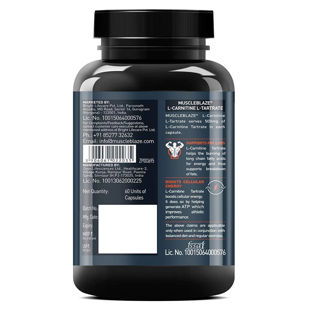 MuscleBlaze L-Carnitine L-Tartrate