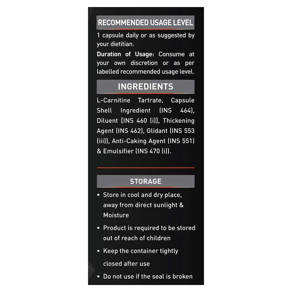 MuscleBlaze L-Carnitine L-Tartrate
