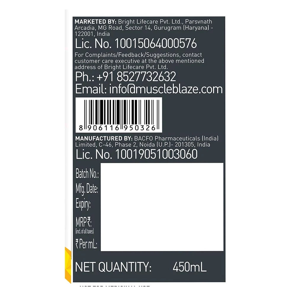 MuscleBlaze Liquid L-Carnitine 1100mg
