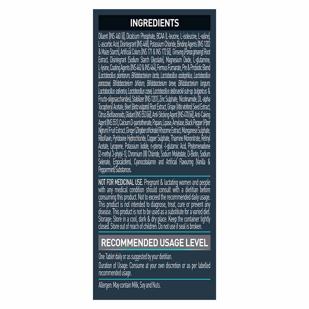 MuscleBlaze MB-VITE Daily Multivitamin, for Enhanced Energy, Stamina & Gut Health