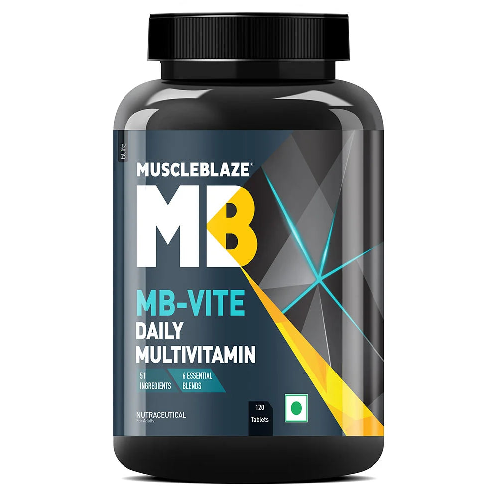 MuscleBlaze MB-VITE Daily Multivitamin, for Enhanced Energy, Stamina & Gut Health
