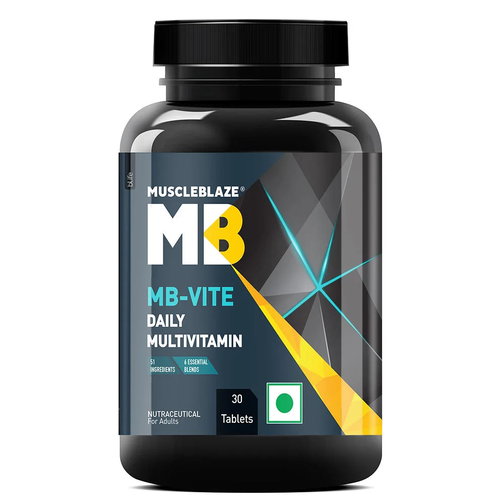 MuscleBlaze MB-VITE Daily Multivitamin, for Enhanced Energy, Stamina & Gut Health