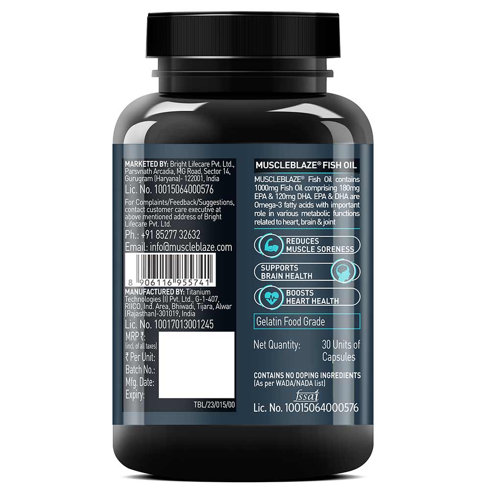 MuscleBlaze Omega 3 Fish Oil