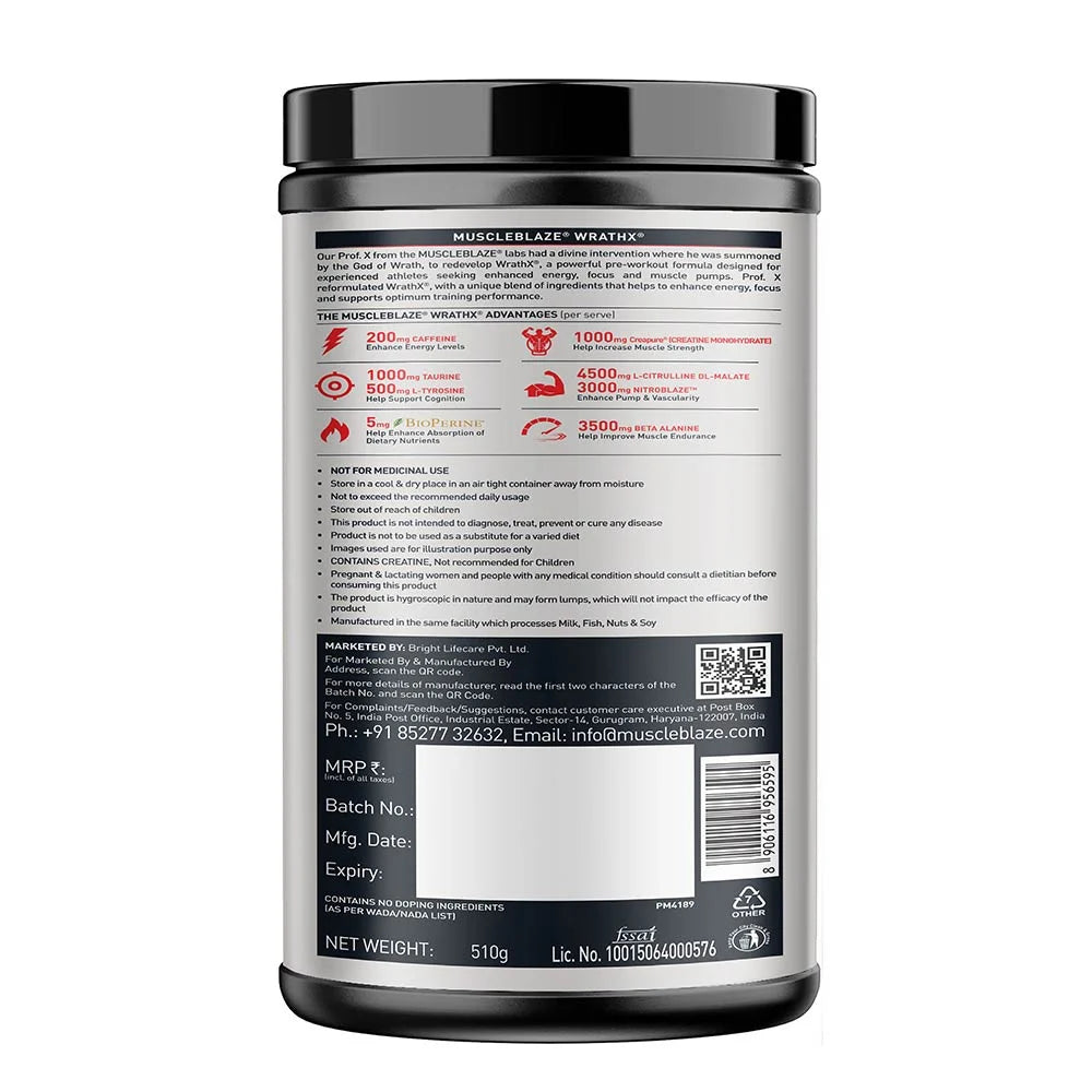 MuscleBlaze Pre Workout WrathX