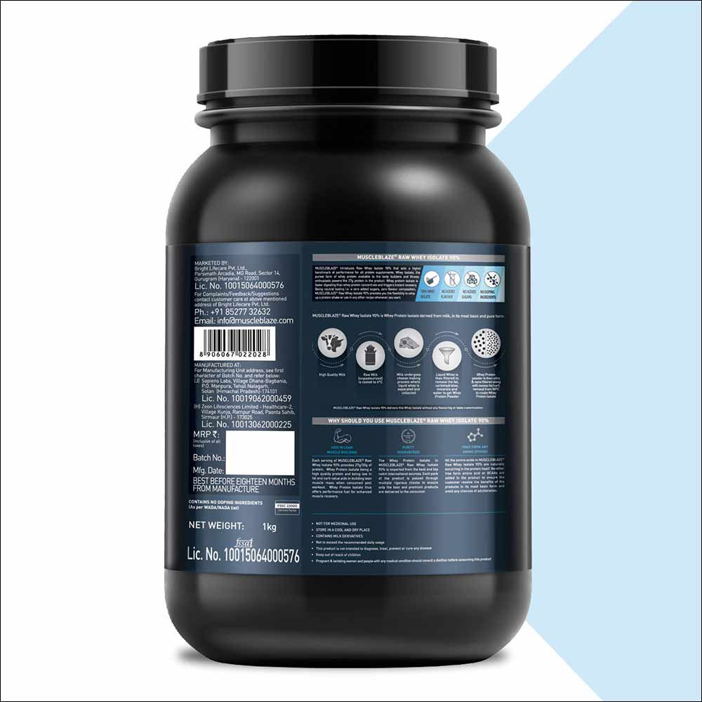 MuscleBlaze Raw Whey Isolate Powder
