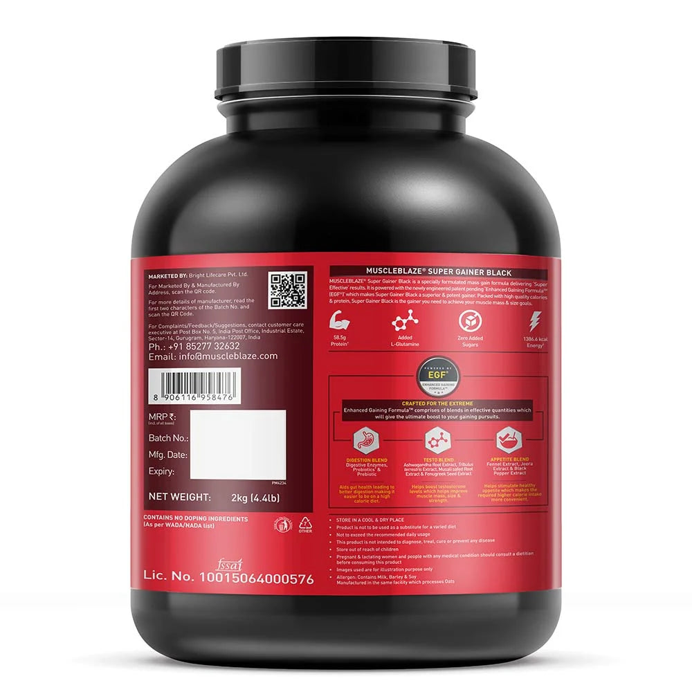 MuscleBlaze Super Gainer Black