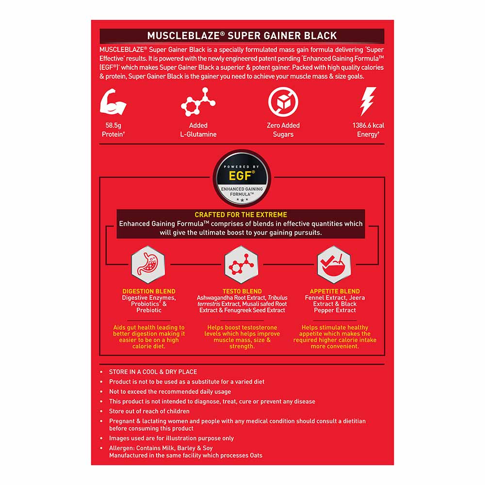 MuscleBlaze Super Gainer Black