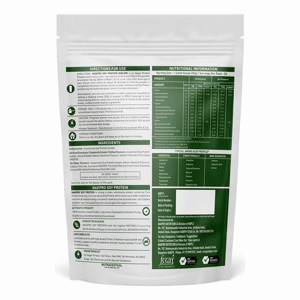 Nakpro Vegan Platinum Soy Protein Isolate