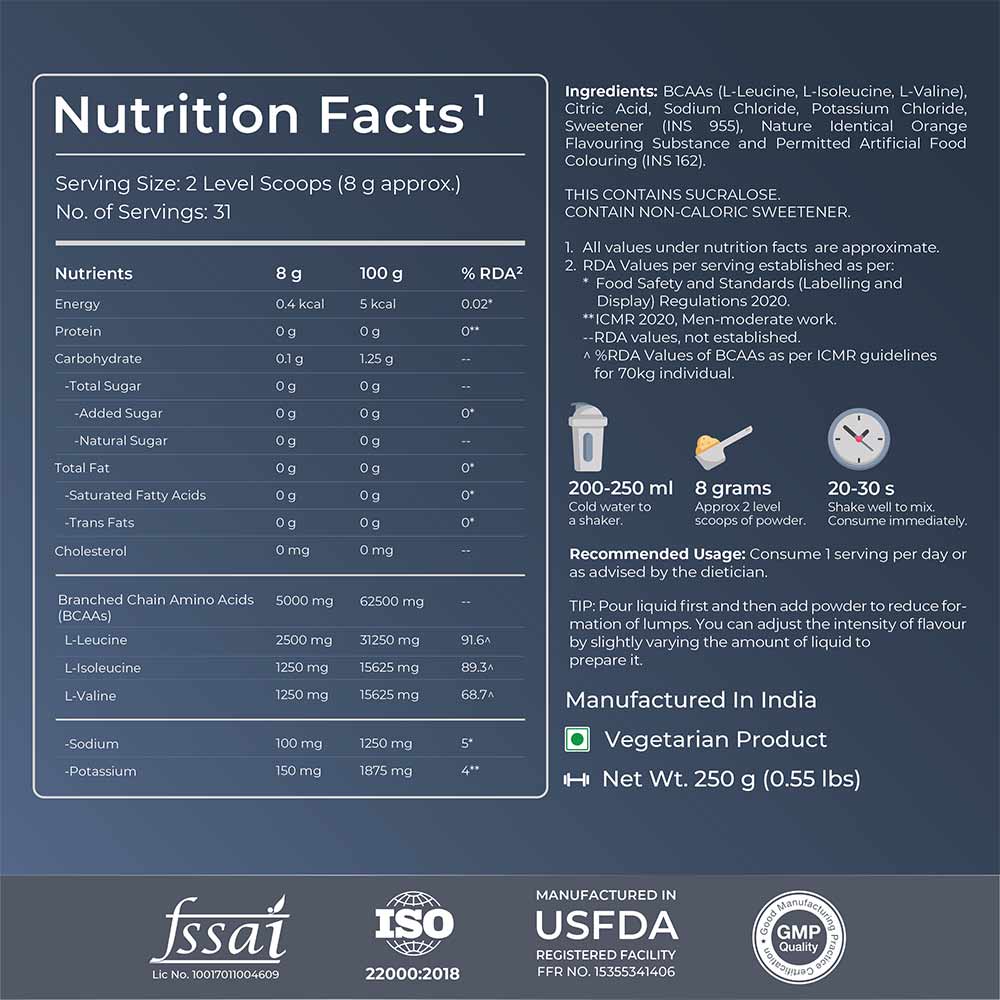 Nutrabay Gold 2:1:1 BCAA + Electrolytes