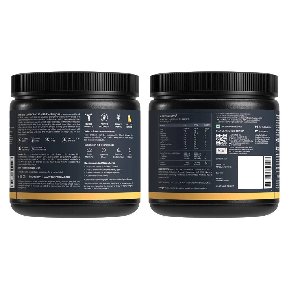 Nutrabay Gold 2:1:1 BCAA + Electrolytes