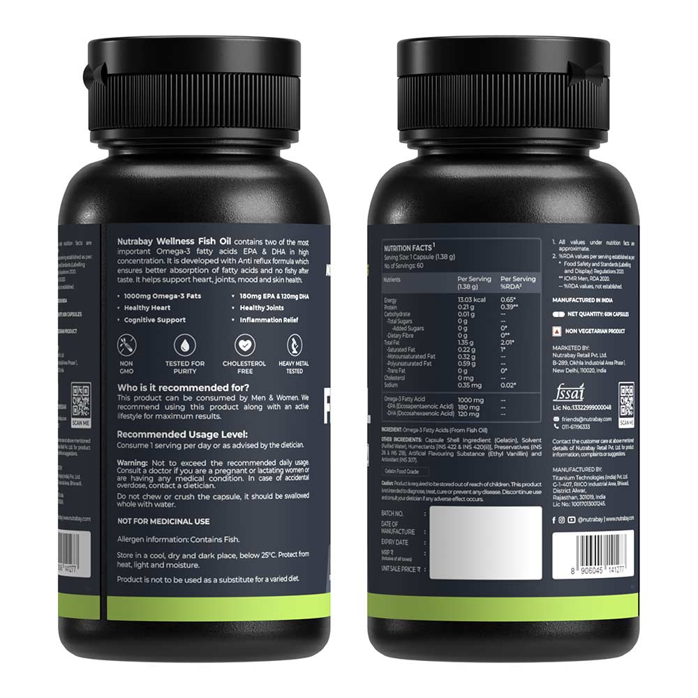 Nutrabay Wellness Omega 3 Fish Oil