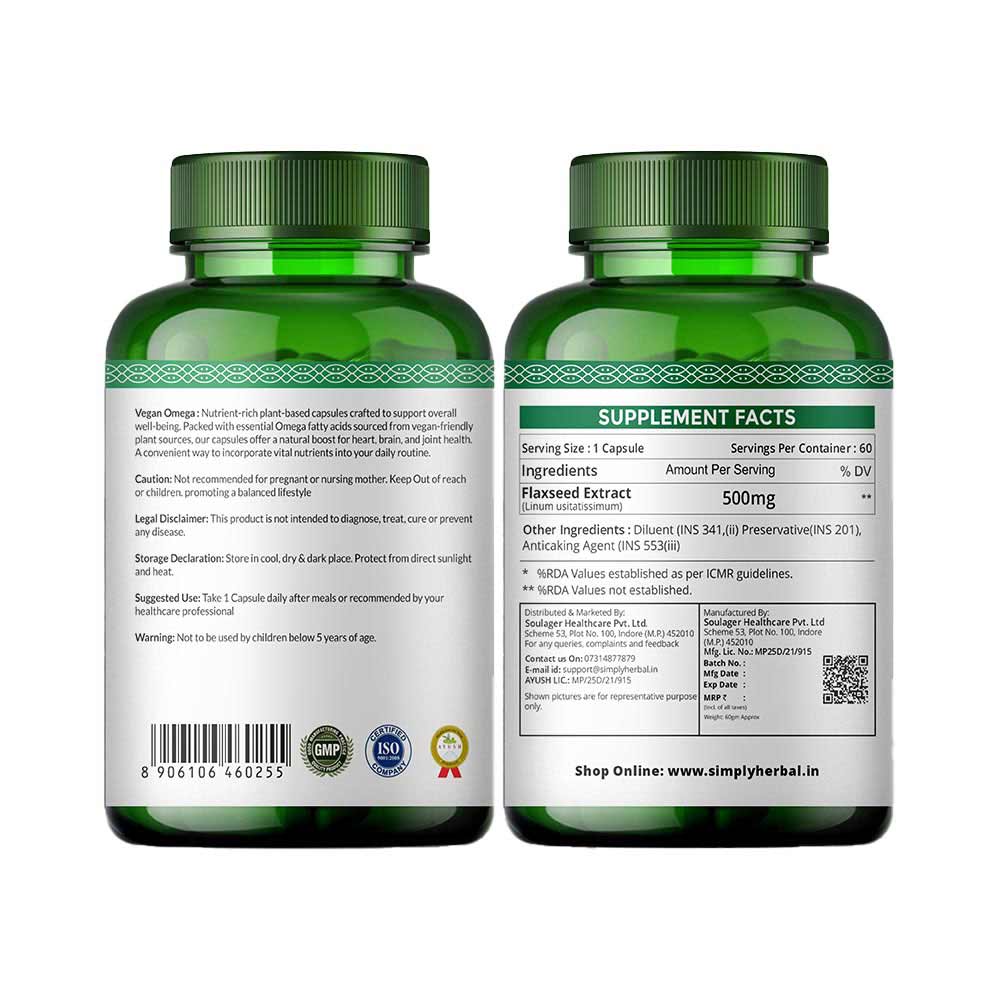 Simply Herbal Vegan Omega 500mg