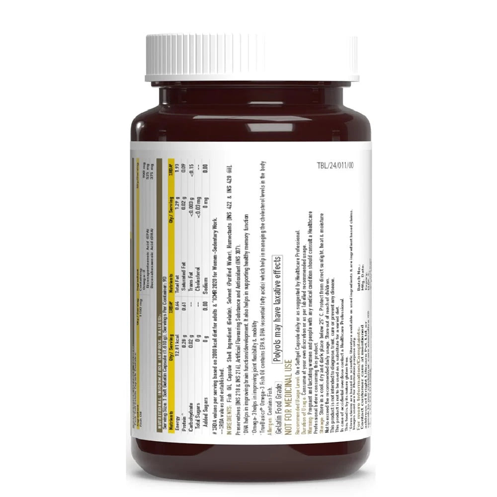 TrueBasics Fish Oil with 1150mg Omega-3 525mg EPA 375mg DHA