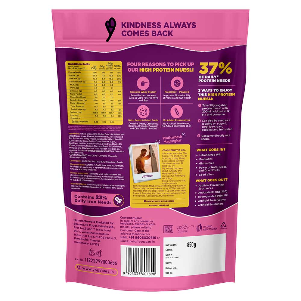 Yogabar 21g Protein Muesli