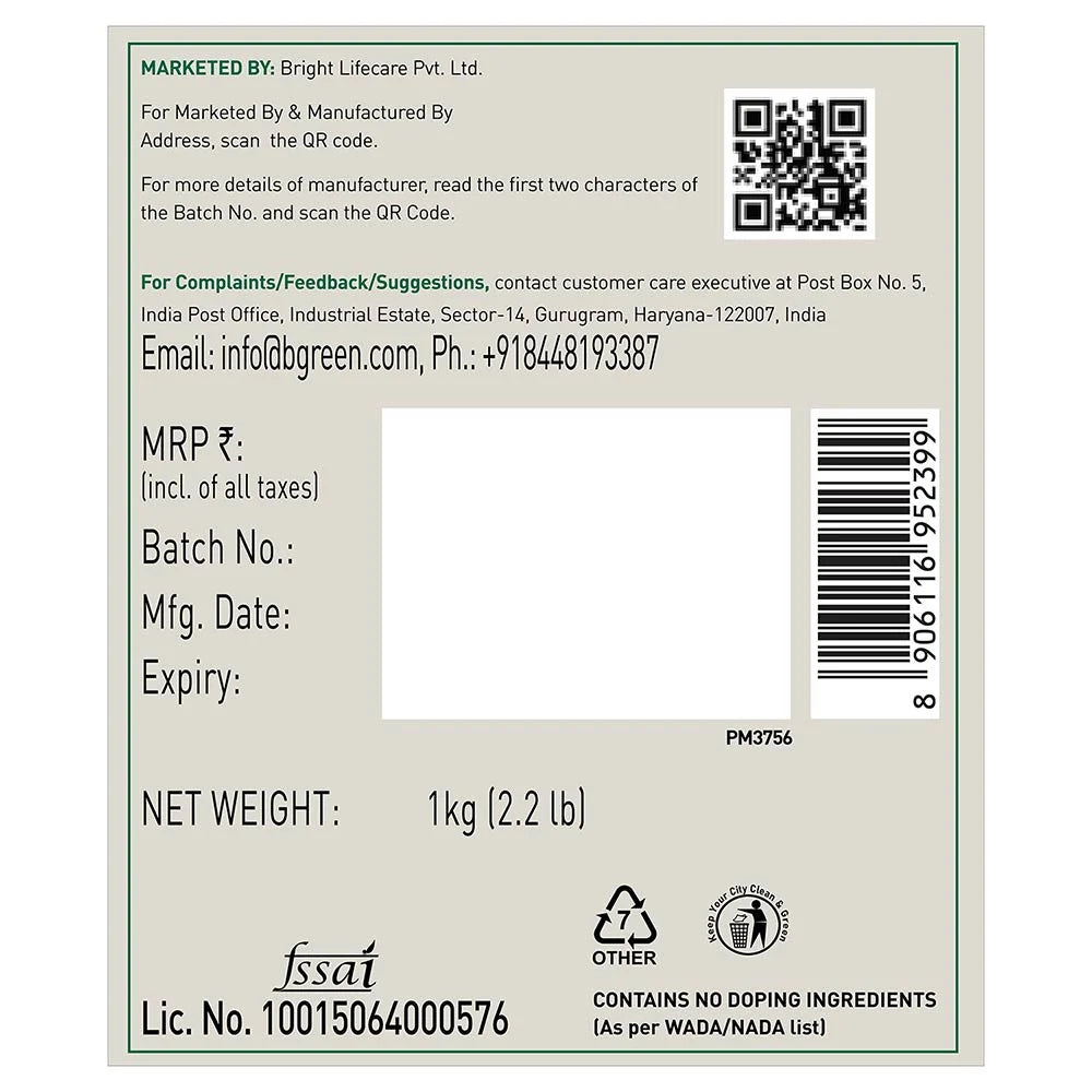 bGREEN Plant Protein Pea Protein Isolate