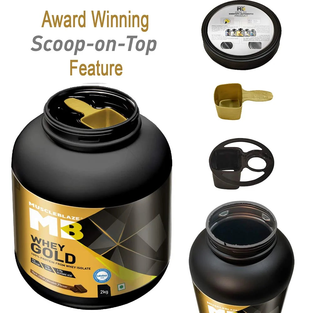 MuscleBlaze Whey Gold 100% Whey Protein Isolate