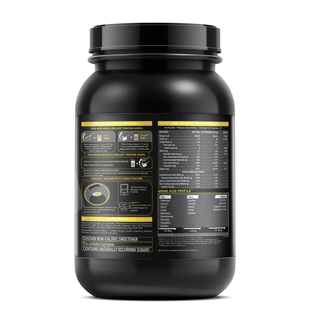MuscleBlaze Whey Gold 100% Whey Protein Isolate