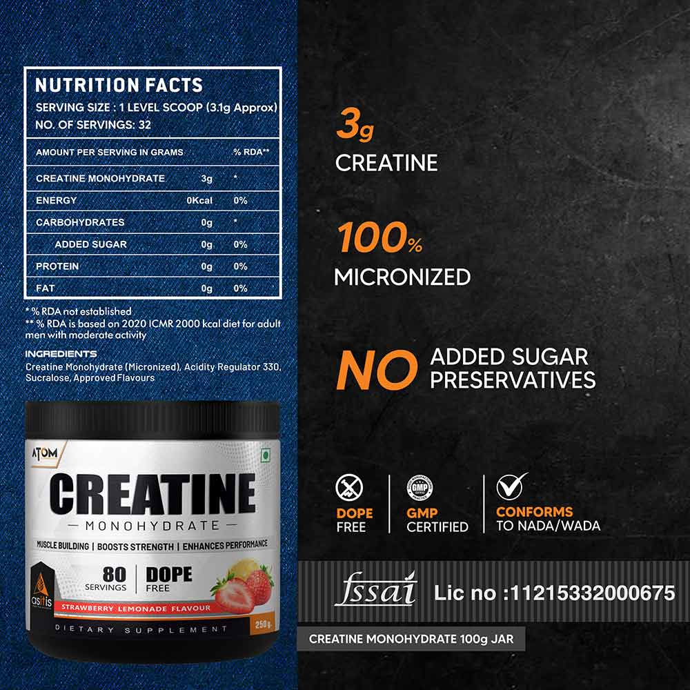 AS-IT-IS Nutrition ATOM Creatine Monohydrate