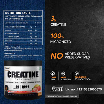 AS-IT-IS Nutrition ATOM Creatine Monohydrate