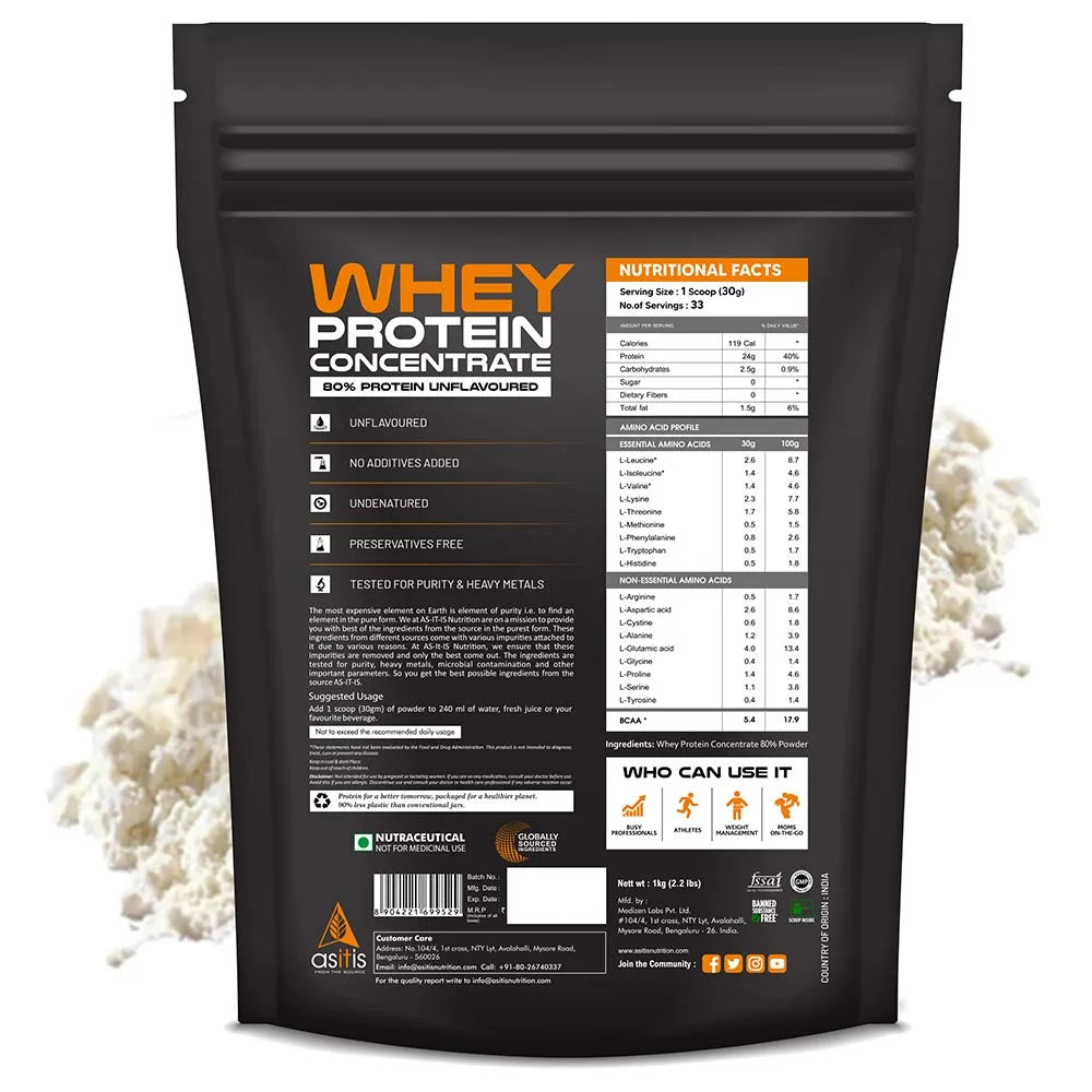 AS-IT-IS Nutrition Whey Protein Concentrate 80%