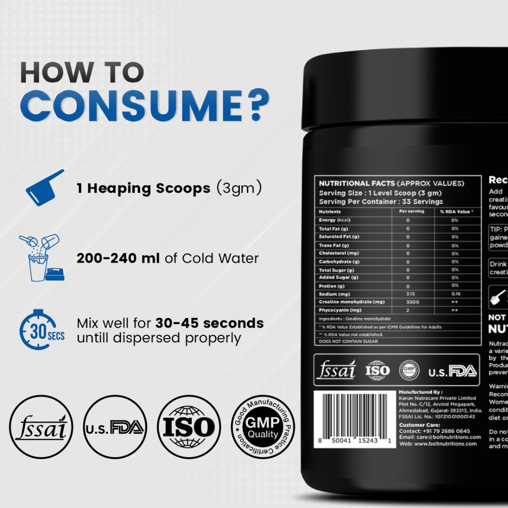 Bolt Micronized Creatine Monohydrate