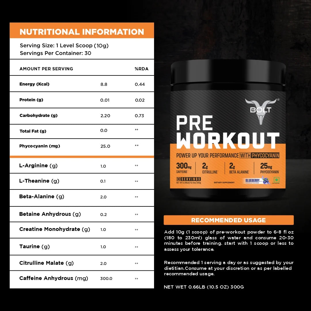 Bolt Pre-Workout Powder