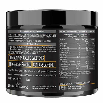 Fuel One Dead-Lift Pre Workout