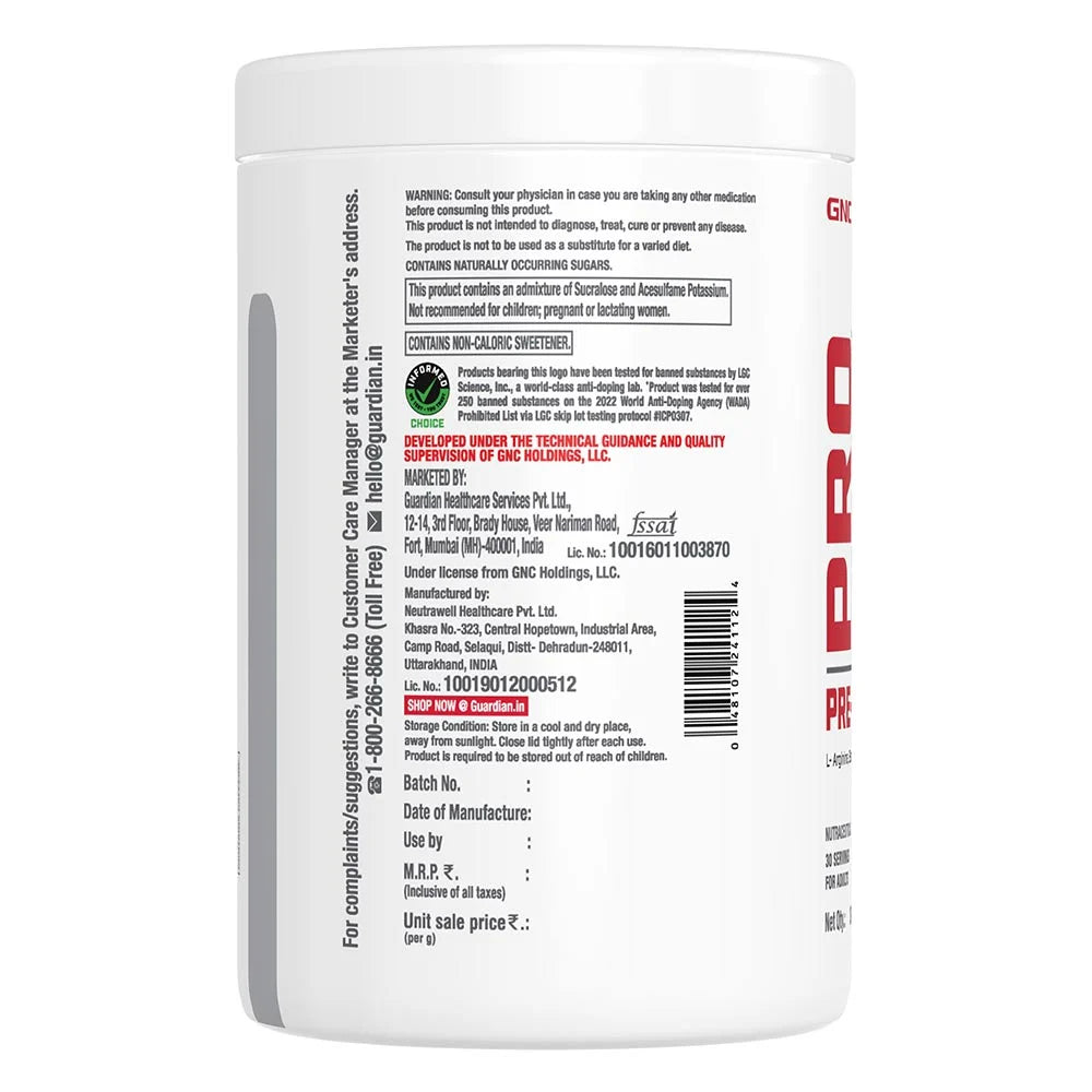 GNC Pro Performance Pre-Workout
