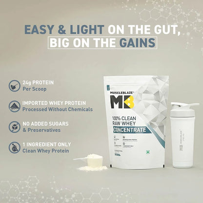 MuscleBlaze 100% Clean Raw Whey Concentrate