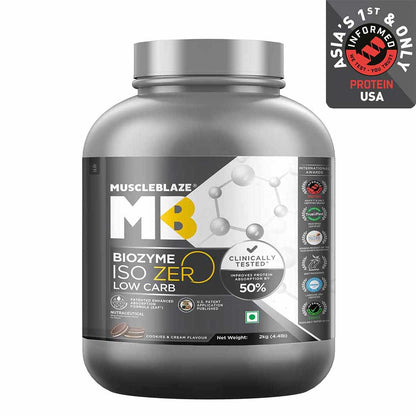 MuscleBlaze Biozyme Iso-Zero Low Carb Whey Protein