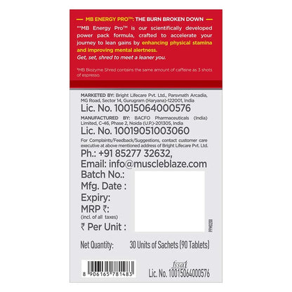 MuscleBlaze Biozyme Shred
