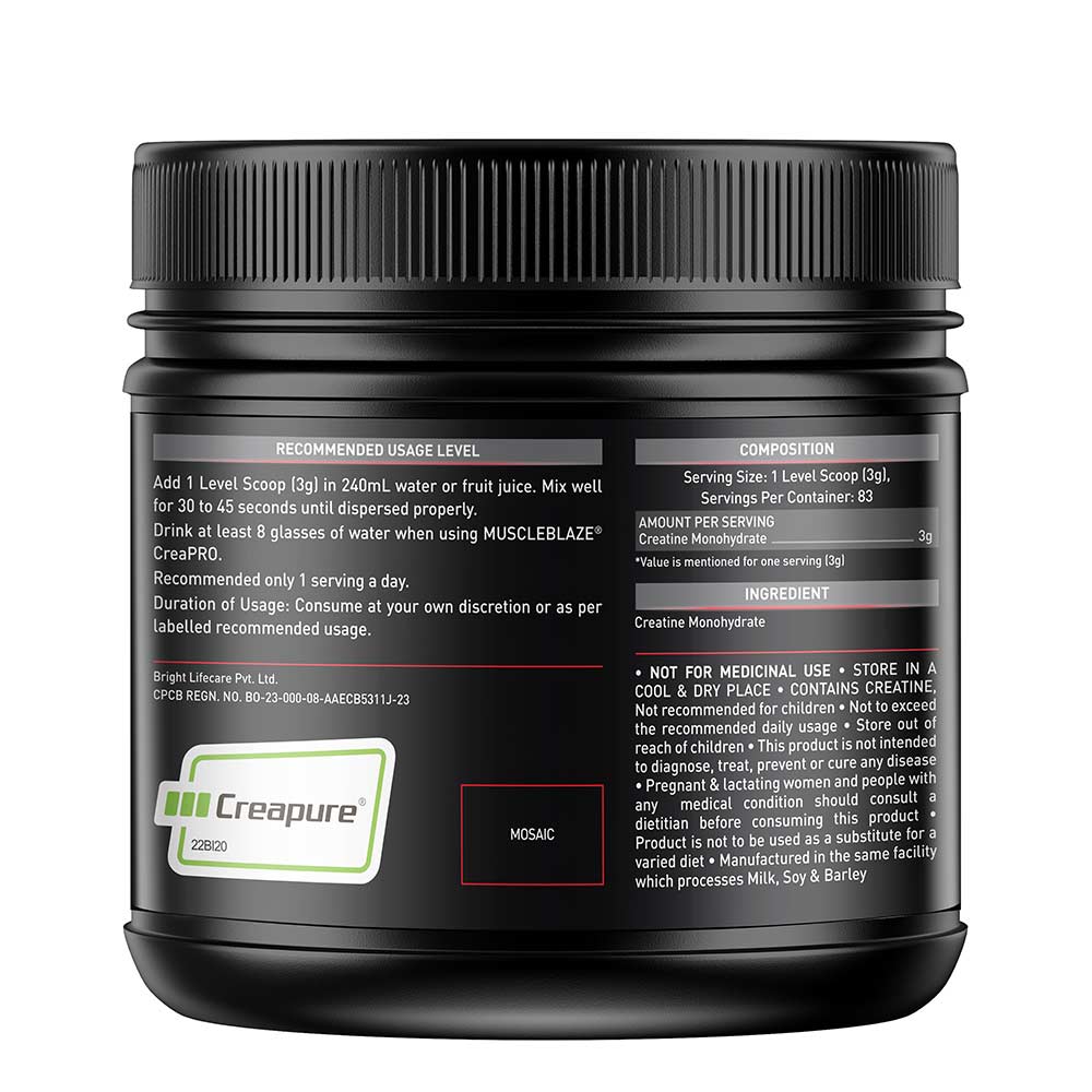 MuscleBlaze CreaPRO Creatine with Creapure® Powder from Germany