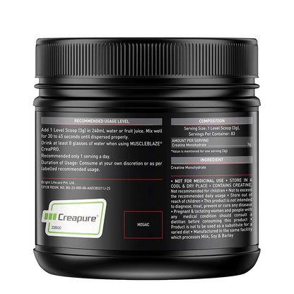 MuscleBlaze CreaPRO Creatine with Creapure® Powder from Germany