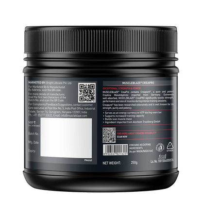 MuscleBlaze CreaPRO Creatine with Creapure® Powder from Germany